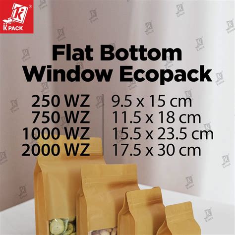 Flat Bottom Window Ecopack Wz Toko Kemasan Kita