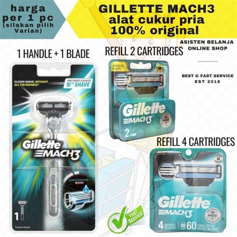 Jual Gillette Mach3 Mach 3 Gilette Gillete Alat Pisau Cukur Cukuran