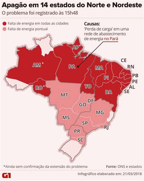 Queda De Energia Afeta Cidades Em 14 Estados Do Norte E Do Nordeste