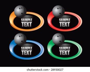 Color Swoosh Bowling Icon Stock Vector Royalty Free