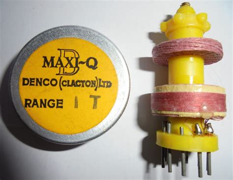 Denco Maxi Q Radio Coil ~ Dual Purpose Transistor Range ~ Yellow ~ 1t ~ Noval Ebay