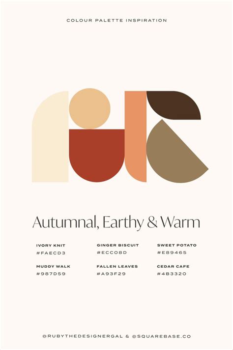 Autumnal Earthy And Warm Colour Palette For Your Brand And Squarespace