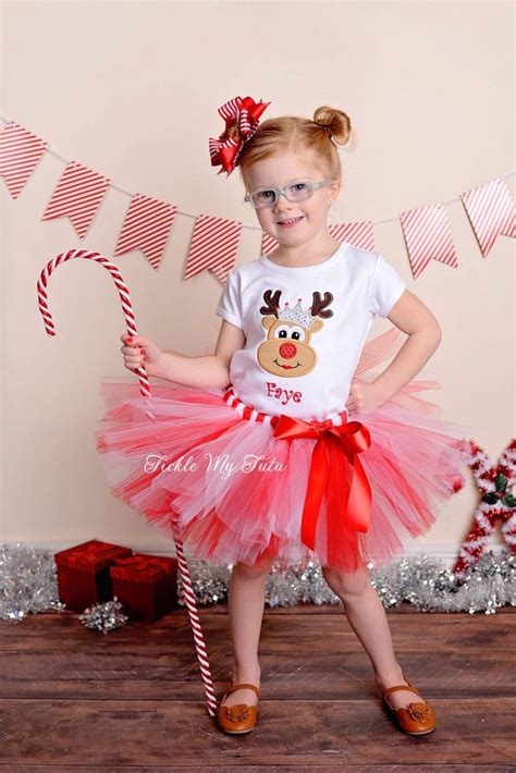 Reindeer Princess Christmas Tutu Set My First Christmas Tutu Outfit