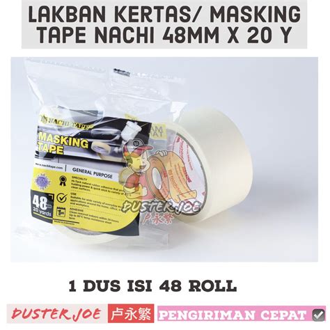 Jual Masking Tape Nachi 2 Inch 48mm X 20 YARD Lakban Kertas PER 1