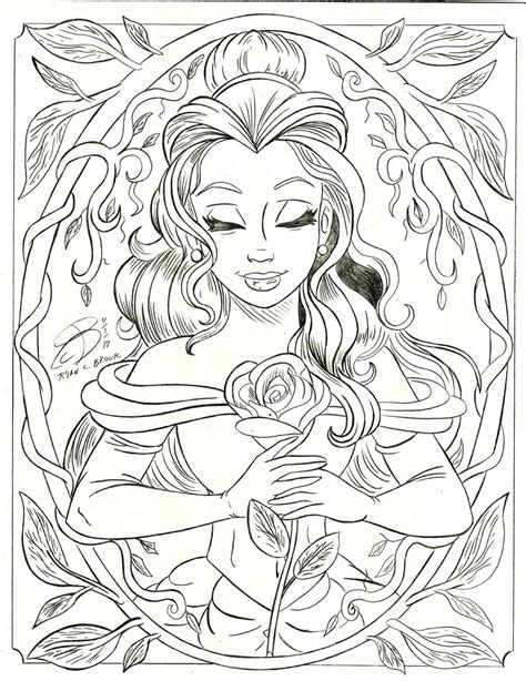 Disney Princess Adult Coloring Book Coloring Pages