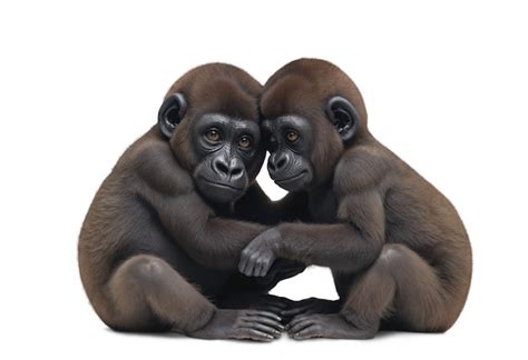 Free Psd Close Up On Baby Great Ape Isolated