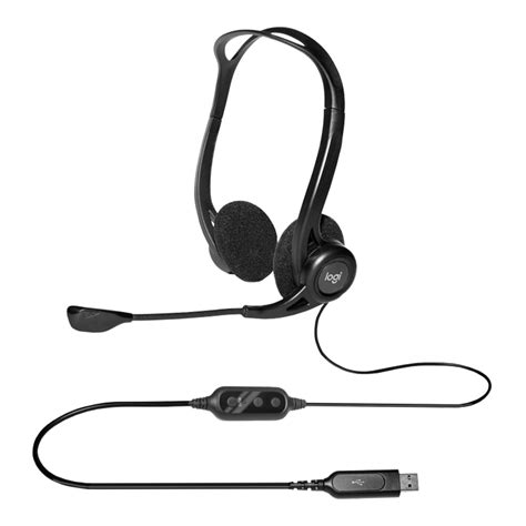 Headset หูฟัง Logitech H370 Usb Noise Cancel Mic Black