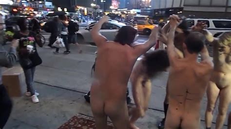 NAKED MEN PROTEST IN THE STREET ThisVid