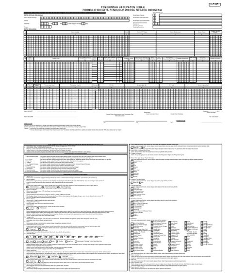 Formulir Biodata Wni Per Keluarga F1 01 Terbaru Pdf