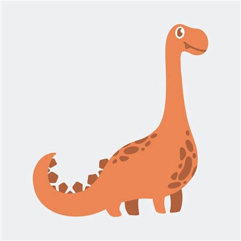 Niedliche Dinosaurier Vektor Illustration Premium Vektor