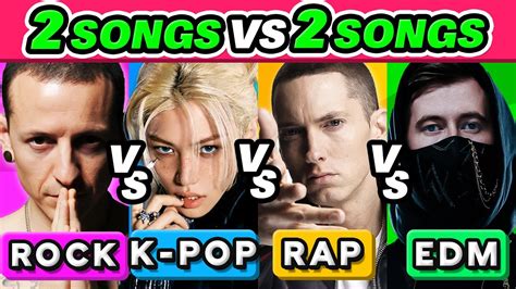 Save Two Drop Two 🎵 Rock Vs Kpop Vs Rap Vs Edm Music Quiz Challenge