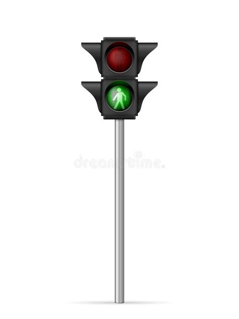 Pedestrian Traffic Light Heart Shape Stock Vector Illustration Of