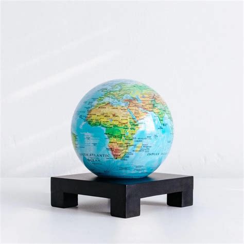 Blue Relief World Map Globe Mova Globes Website