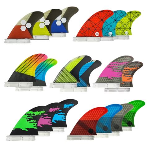 M Prancha De Surf Fins Tri Fins Thruster Double Tabs 2 Estabilizadores