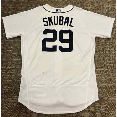 Tarik Skubal 29 Detroit Tigers Game Used Home Jersey 9 Strikeout