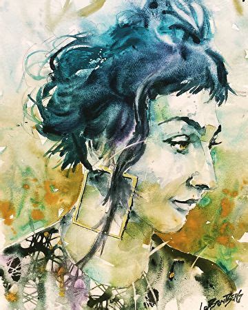 Funny Gurl Study By David Lobenberg Watercolor 15inches X 11inches