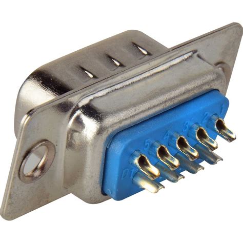 9 Pin D-Sub Connector Insert with Rear Solder Points - Male