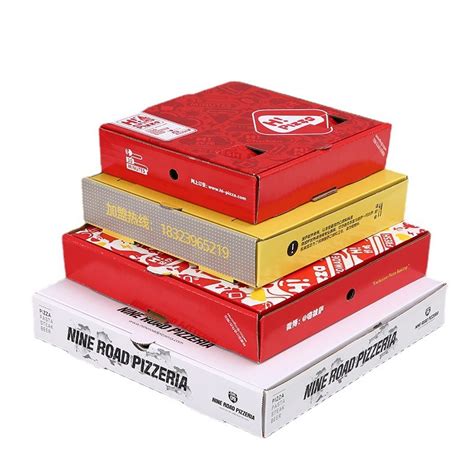 Delivery Custom Size Printed Design Food Takeaway Box Wholesale Pizza