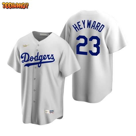 Los Angeles Dodgers Jason Heyward White Cooperstown Home Jersey