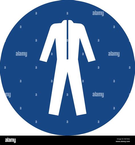 Mandatory Sign Vector Wear Protective Clothing Symbol Label Sticker