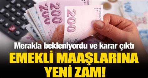 Merakla bekleniyordu ve karar çıktı Emekli maaşlarına yeni zam