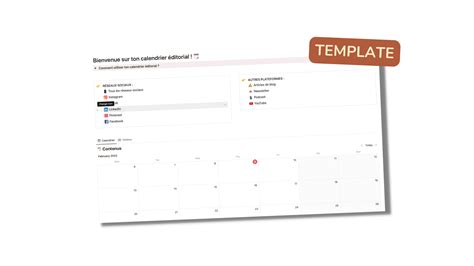 Cr Er Son Calendrier Ditorial En Tapes Template Gratuit