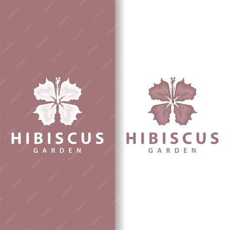 Premium Vector Hibiscus Logo Simple Fresh Natural Flower Design