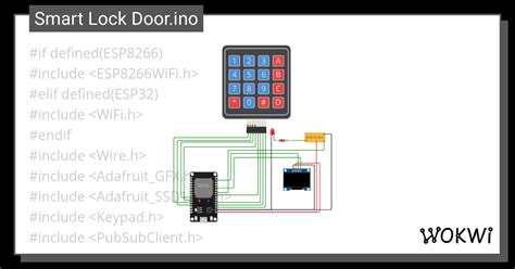 Smart Lock Door Ino Wokwi ESP32 STM32 Arduino Simulator