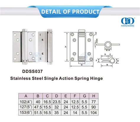 Main Door Hardware Stainless Steel Single Action Spring Hinge Ddss037 Buy Single Action Spring