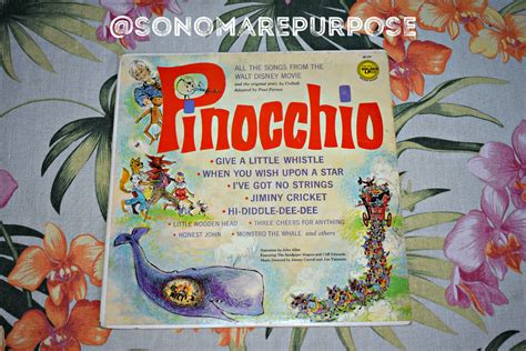 Walt Disney's Pinocchio Songs from Movie Vinyl Record | Etsy