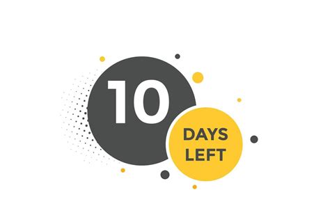 10 days Left countdown template. 10 day Countdown left banner label ...