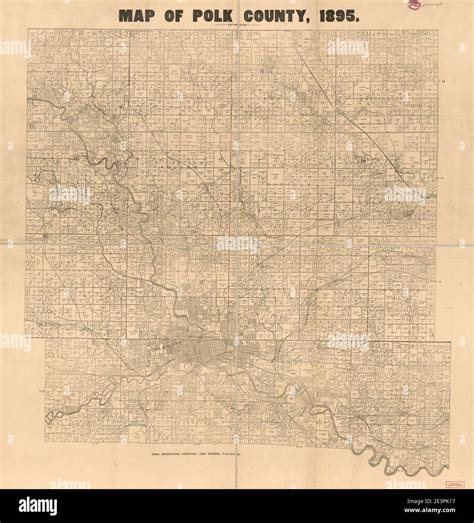 Map of Polk County, Iowa, 1895 Stock Photo - Alamy