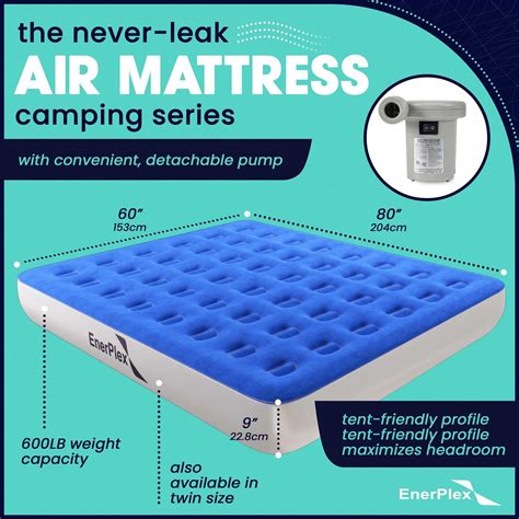 Enerplex Luxury Never-Leak Air Mattress High Speed Pump - Sports