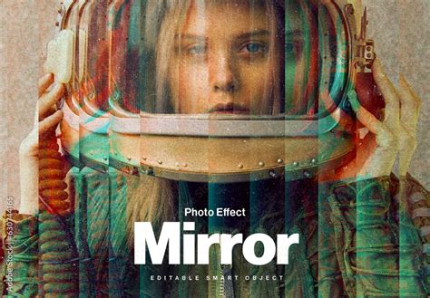 Mirror Glitch Photo Effect Stock Template | Adobe Stock