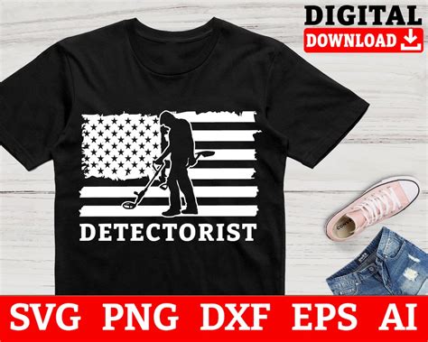 Metal Detecting Svg Files American Flag Usa Patriotic Metal Detecting