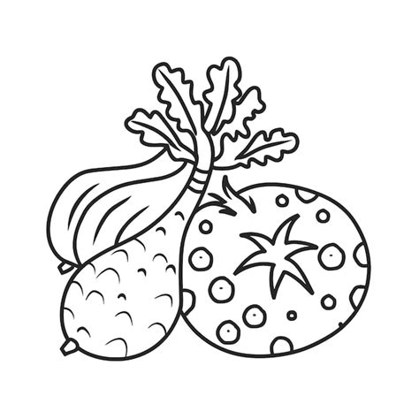 Premium Vector Vegetable Design Line Art Vector