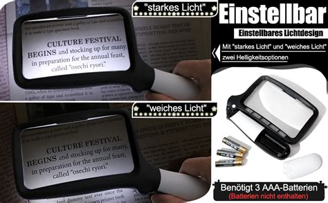 Loupe De Lecture Lumineuse X Grand Loupes Eclairante Avec Lumi Res