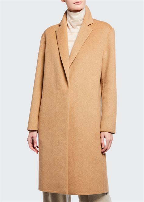 Brown Classic Wool Blend Coat Editorialist