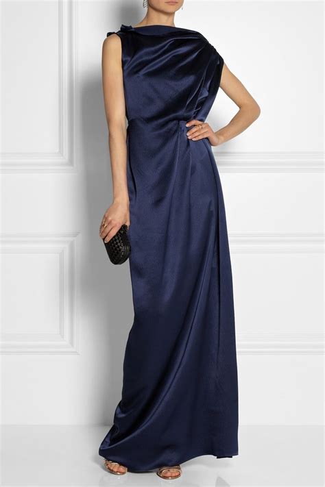 Roland Mouret Silvabella Hammered Silk Satin Gown Satin Gown Gowns