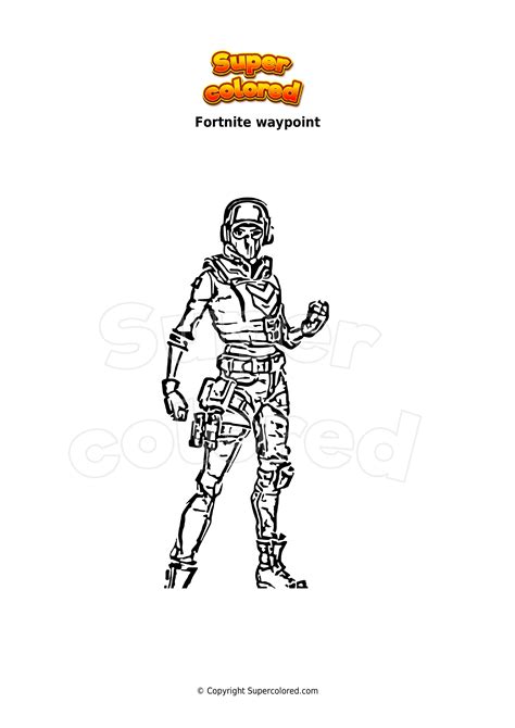 Coloriage Fortnite Waypoint