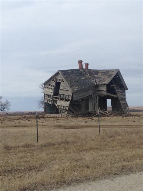 Old Tornado Damaged House Outside Of Cedar Vale Kansas Iphone 6s R