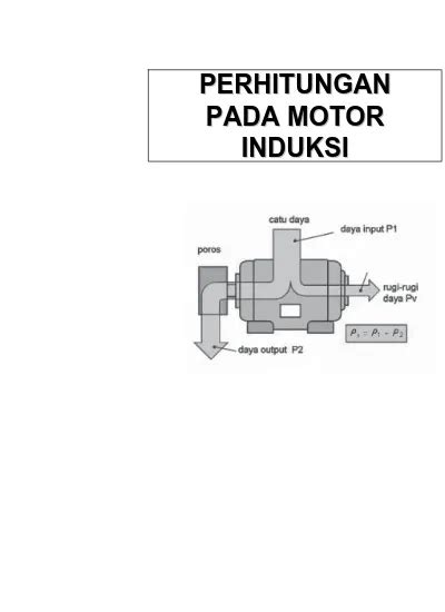 PERHITUNGAN PADA MOTOR INDUKSI