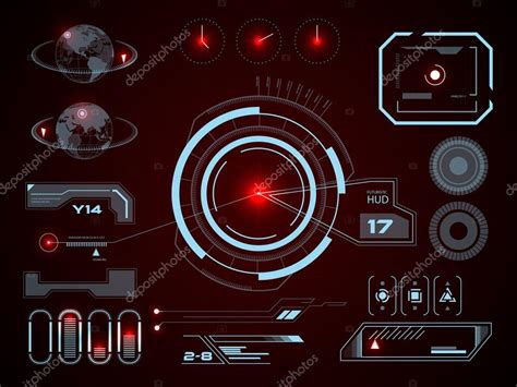 Futuristic Touch Screen User Interface Hud Stock Photo By ©miantsev