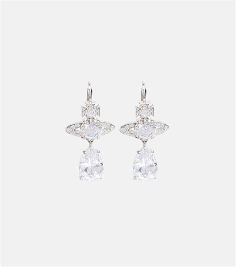 Vivienne Westwood Ismene Crystal Drop Earrings In White Lyst