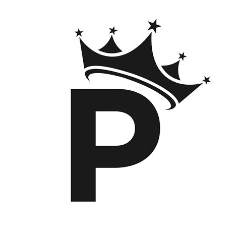 letter p crown logo  beauty fashion star elegant luxury sign
