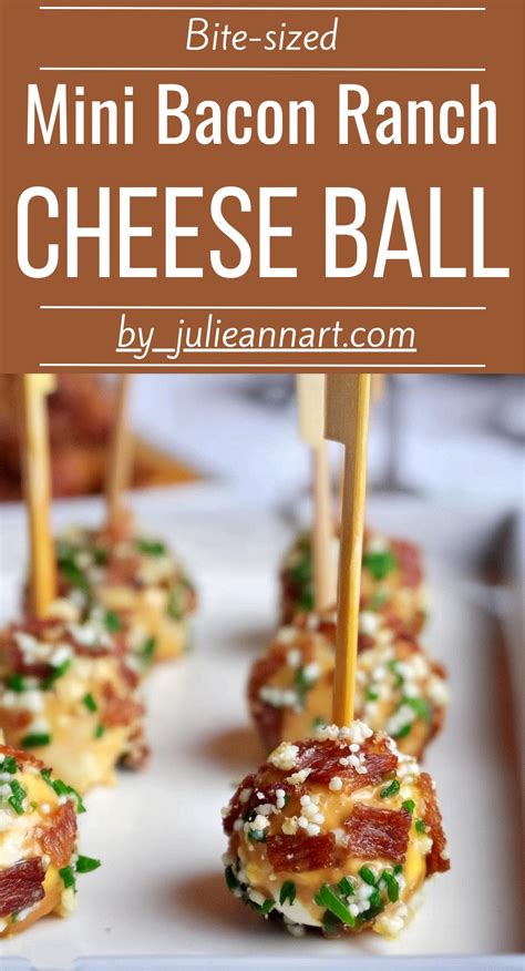 Mini Bacon Ranch Cheese Ball Recipe For Weeknight Meals Julie Ann Art