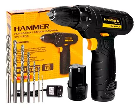 Furadeira Parafusadeira 12v Bivolt Hammer Kit Brocas Parcelamento