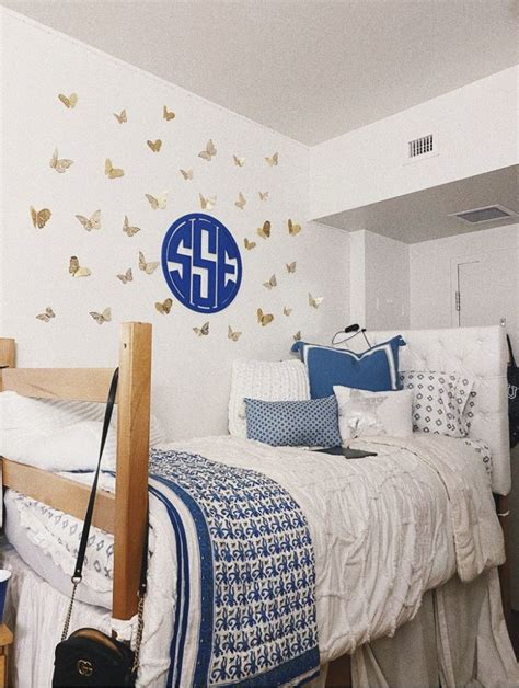 Navy Dorm Room White Dorm Room College Dorm Room Decor Cool Dorm