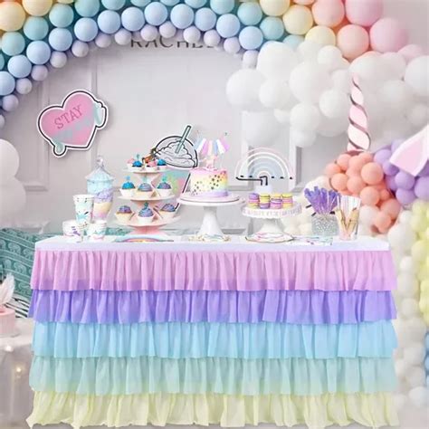 Mantel De Unicornio Con Tut Arcoris Para Fiesta De Cumplea Env O Gratis