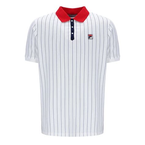 Buy The Fila Bb1 Classic Vintage Striped Polo Whitefila Navyfila Red